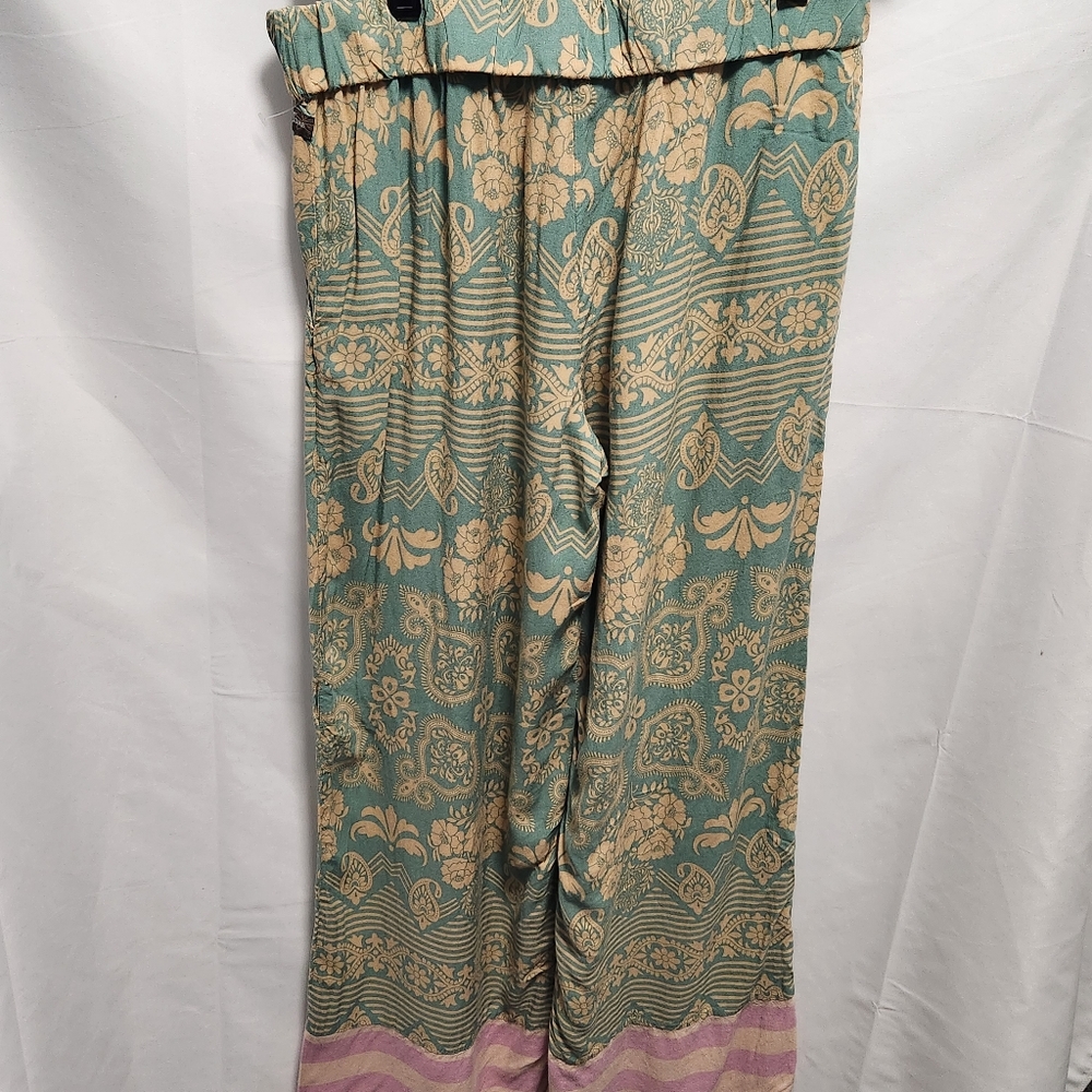 Matilda Jane Wide Leg Flowy Pants Green Small - Picture 5 of 8